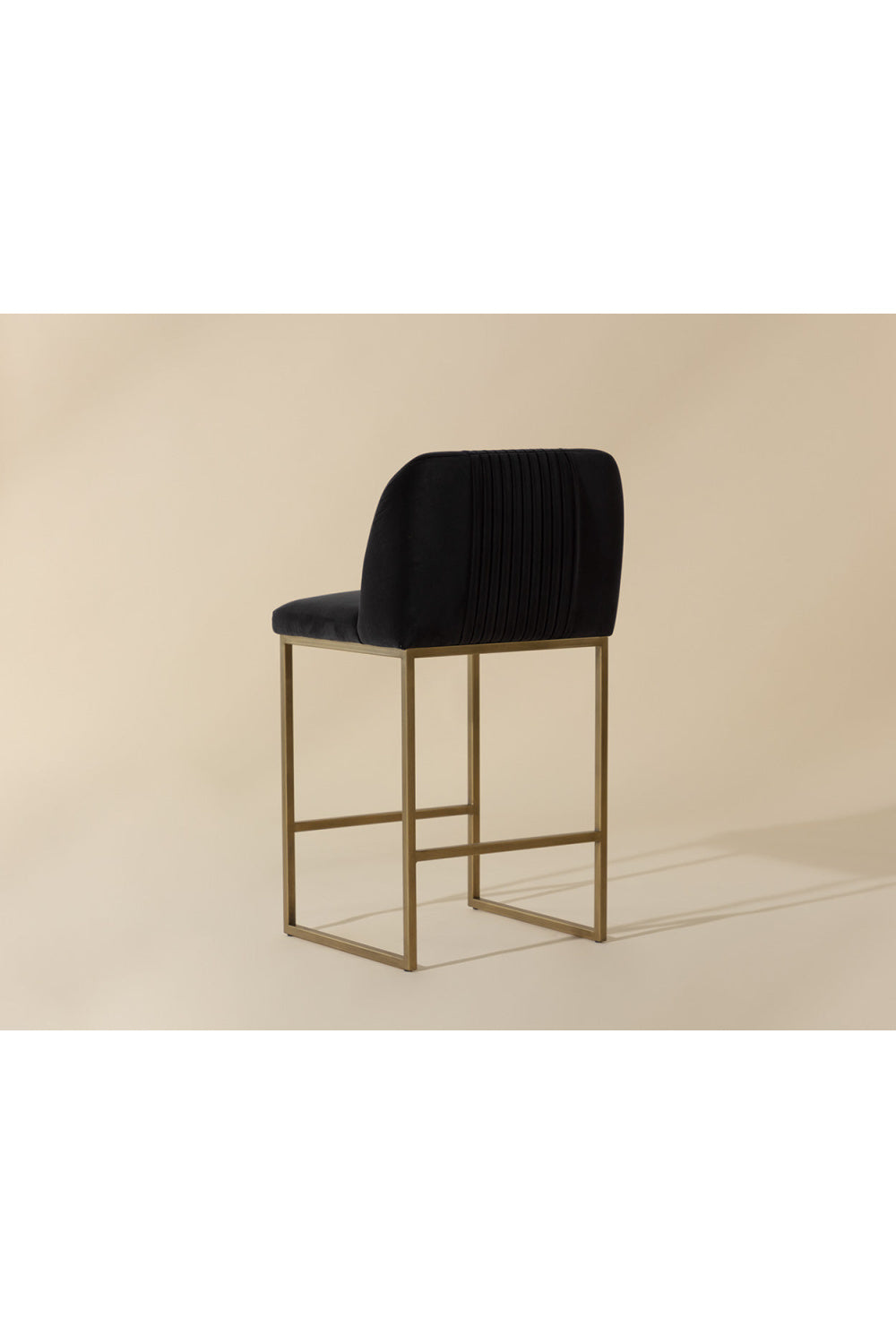 Modern European furniture - Ruched-Back Fabric Counter Stool - www.oroa.com