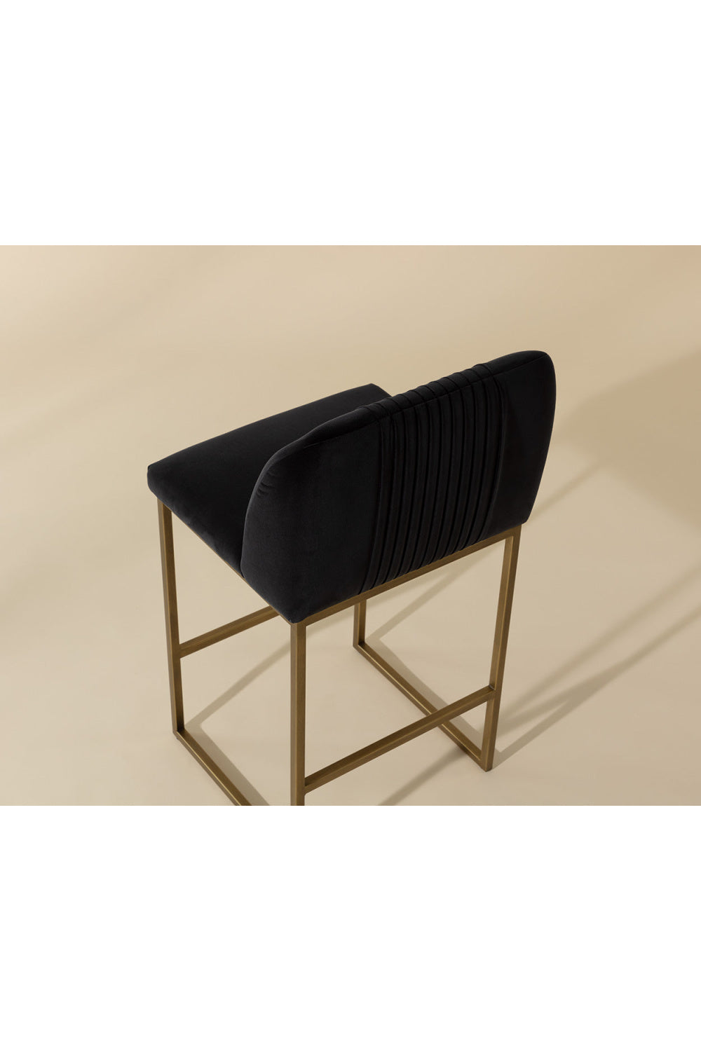 Modern European furniture - Ruched-Back Fabric Counter Stool - www.oroa.com