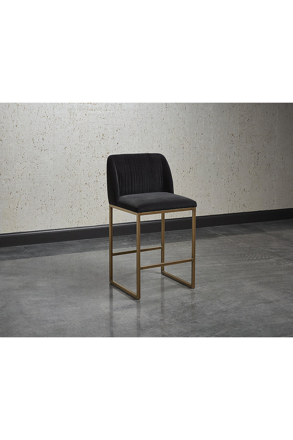 Modern European furniture - Ruched-Back Fabric Counter Stool - www.oroa.com