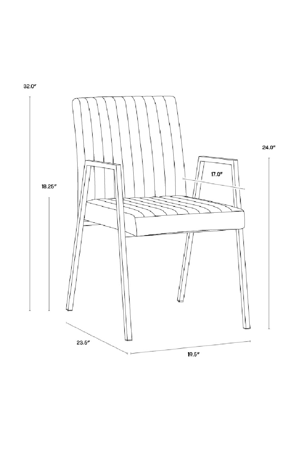 Modern European furniture - Channeled Leather Look Dining Chair - www.oroa.com