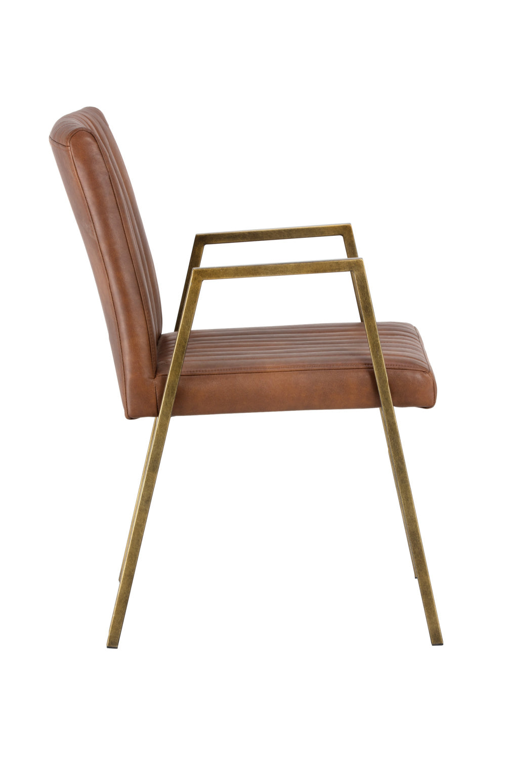 Modern European furniture - Channeled Leather Look Dining Chair - www.oroa.com