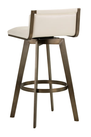 Modern European furniture - Leather-Look Swivel Bar Stool - www.oroa.com