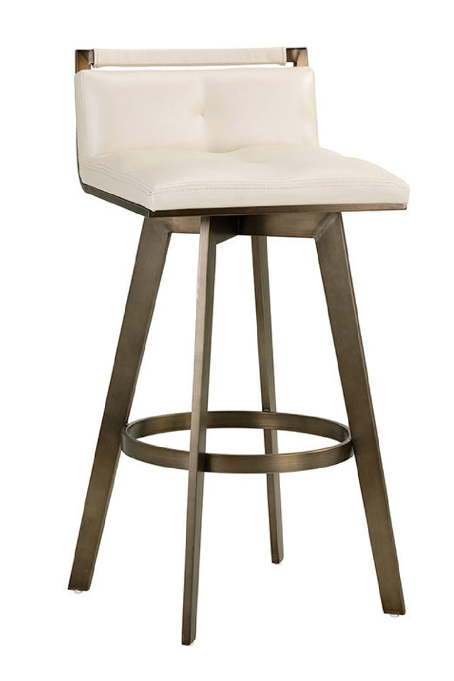 Modern European furniture - Leather-Look Swivel Bar Stool - www.oroa.com