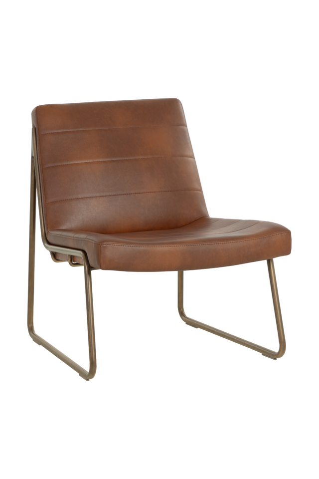 Modern European furniture - Brown Leather Lounge Chair - www.oroa.com