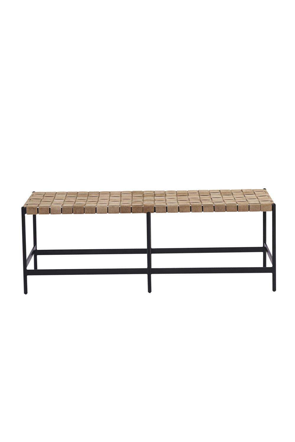 Hand-Woven Leather Bench | Splendido Omari | Oroa.com