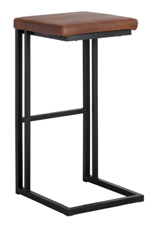 Modern European furniture - Leather Look Cantilevered Bar Stool - www.oroa.com