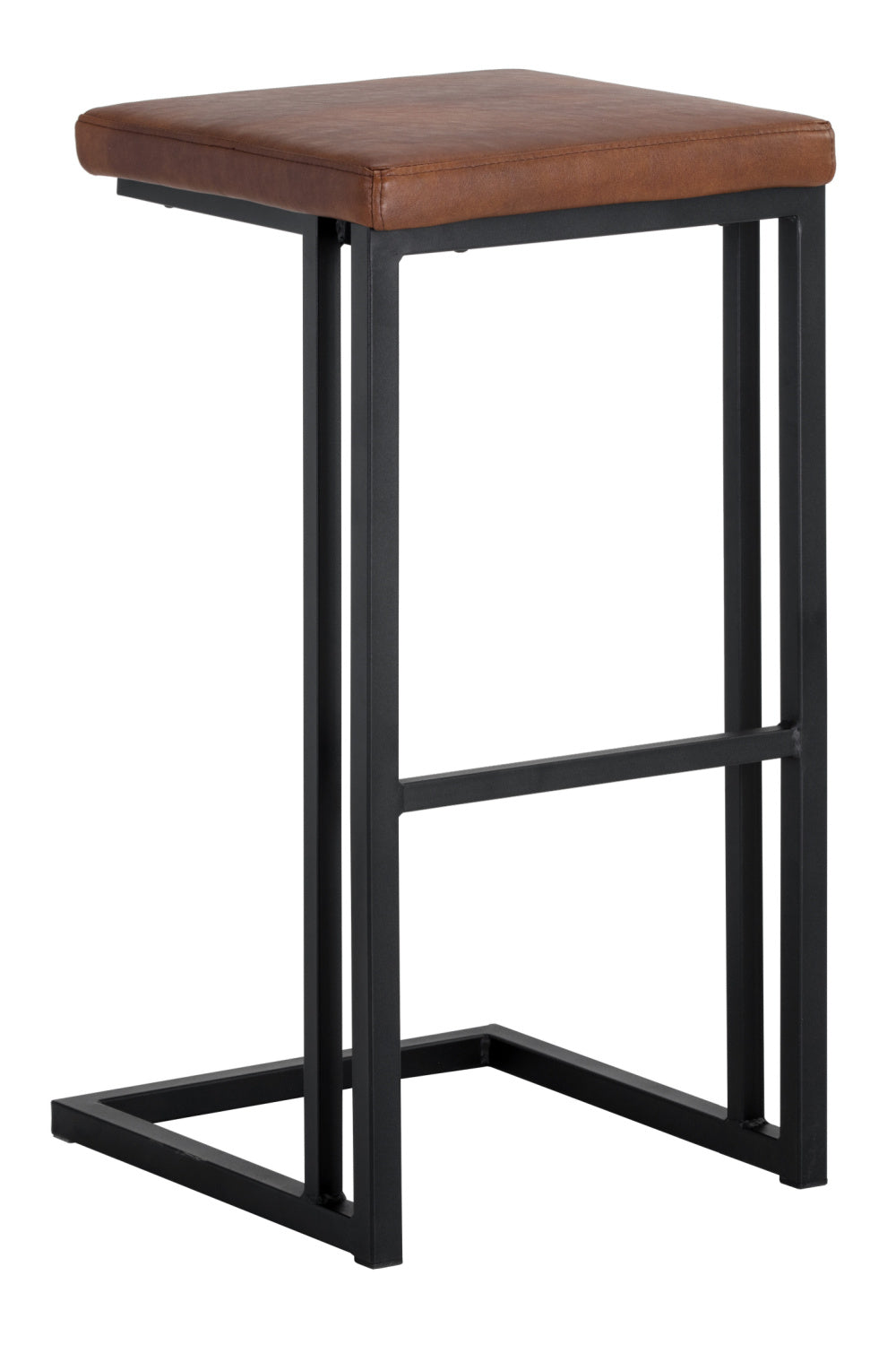 Modern European furniture - Leather Look Cantilevered Bar Stool - www.oroa.com