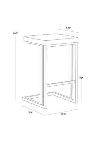 Modern European furniture - Leather-Look Backless Counter Stools (2) - www.oroa.com