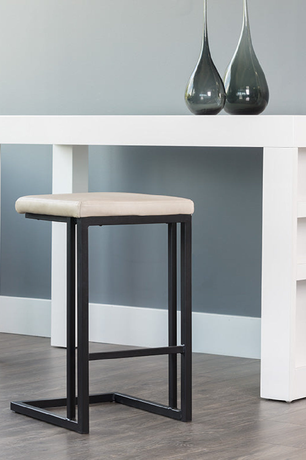 Modern European furniture - Leather-Look Backless Counter Stools (2) - www.oroa.com