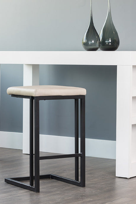 Modern European furniture - Leather-Look Backless Counter Stools (2) - www.oroa.com
