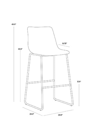 Modern European furniture - Antique Black Bar Stool - www.oroa.com