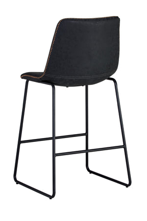 Modern European furniture - Leather-Look Mid-Century Counter Stools (2) - www.oroa.com