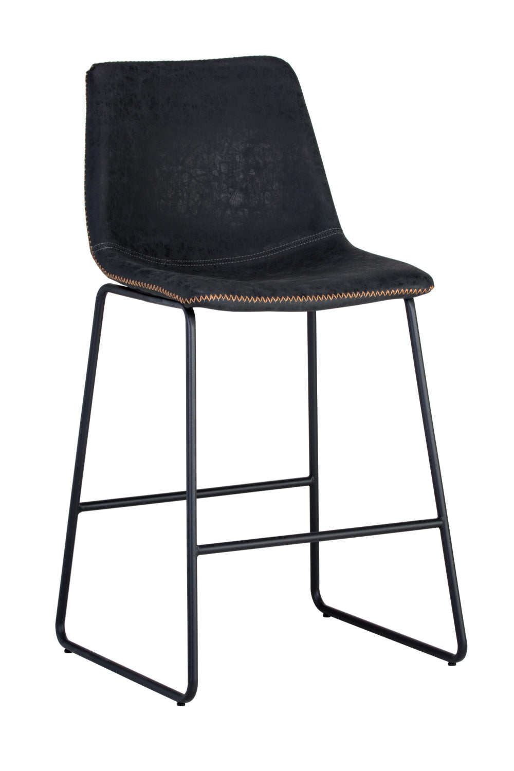Modern European furniture - Leather-Look Mid-Century Counter Stools (2) - www.oroa.com