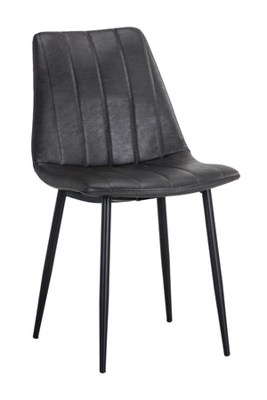 Modern European furniture - Channel-Tufted Dining Chairs (2) - www.oroa.com