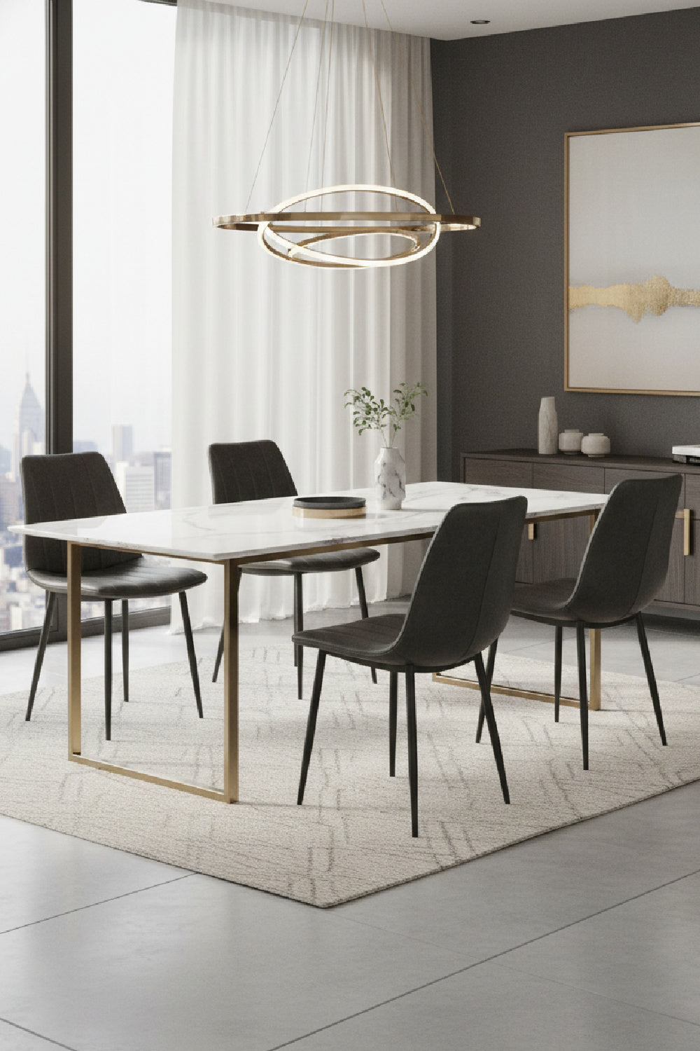 Modern European furniture - Channel-Tufted Dining Chairs (2) - www.oroa.com