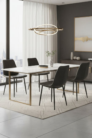 Modern European furniture - Channel-Tufted Dining Chairs (2) - www.oroa.com