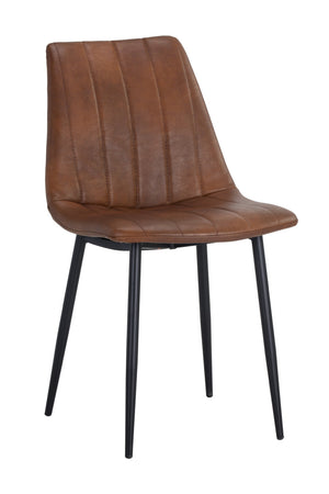 Modern European furniture - Channel-Tufted Dining Chairs (2) - www.oroa.com