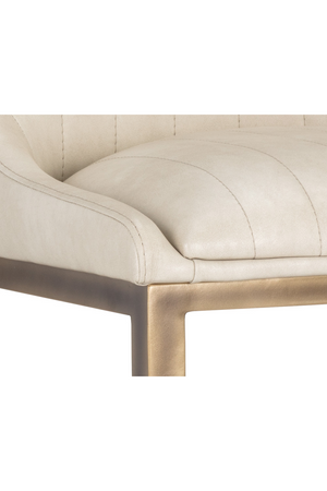 Modern European furniture - Leather-Look Vertical-Channeled Bar Stool - www.oroa.com