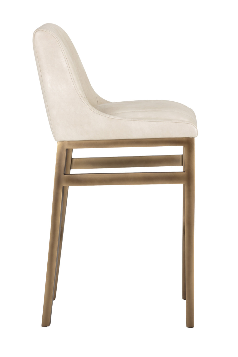 Modern European furniture - Leather-Look Vertical-Channeled Bar Stool - www.oroa.com