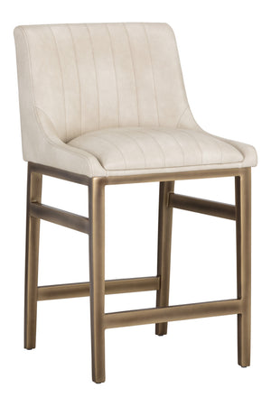 Modern European furniture - Channel-Tufted Counter Stool - www.oroa.com
