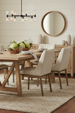   Modern European furniture - Vertical Stitched Dining Chairs (2) - www.oroa.com | Oroa.com
