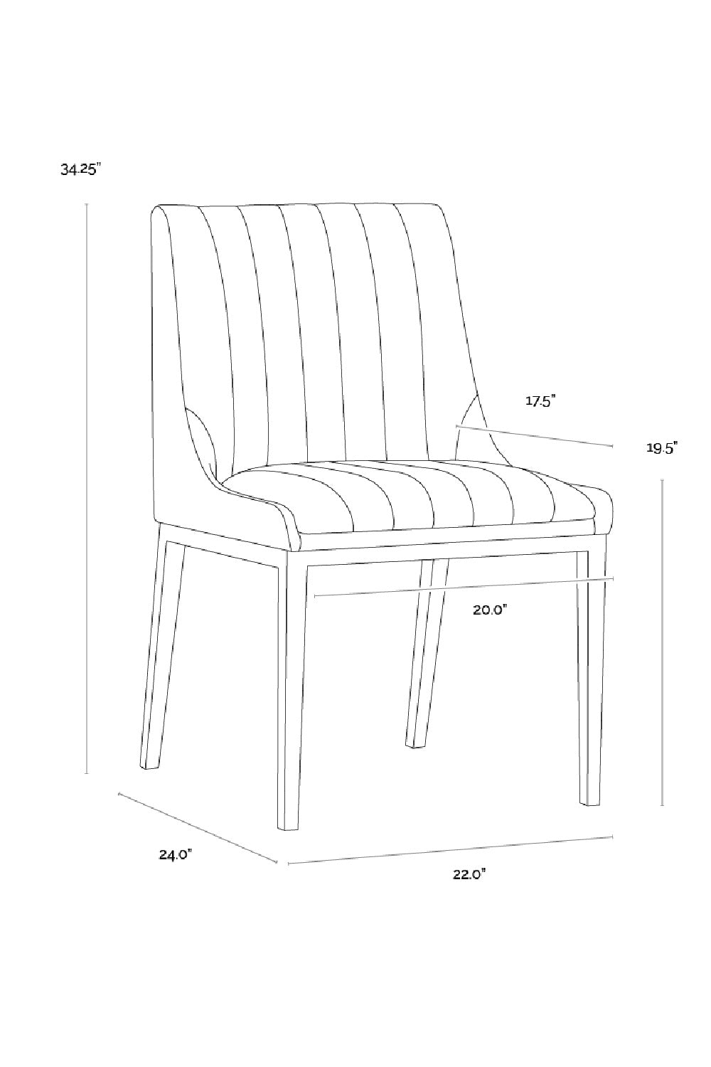   Modern European furniture - Vertical Stitched Dining Chairs (2) - www.oroa.com | Oroa.com