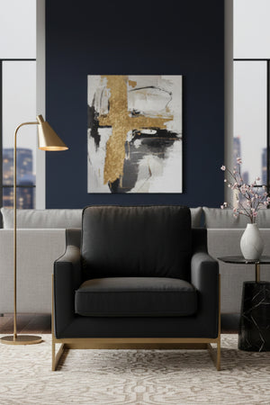   Modern European furniture - Bronze Frame Cantilevered Lounge Chair - www.oroa.com | Oroa.com