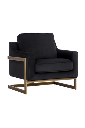  Modern European furniture - Bronze Frame Cantilevered Lounge Chair - www.oroa.com | Oroa.com