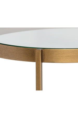   Modern European furniture - Gold Framed Glass Side Table - www.oroa.com | Oroa.com
