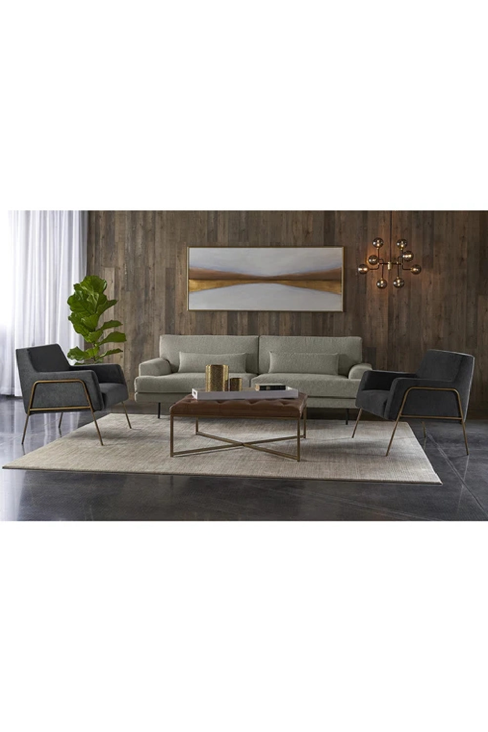 Modern European furniture - Fabric Upholstered Lounge Chair - www.oroa.com