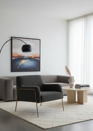 Modern European furniture - Fabric Upholstered Lounge Chair - www.oroa.com