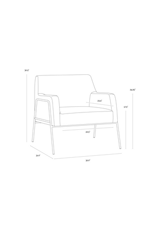 Modern European furniture - Fabric Upholstered Lounge Chair - www.oroa.com