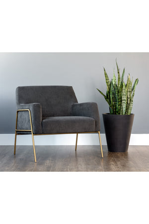 Modern European furniture - Fabric Upholstered Lounge Chair - www.oroa.com