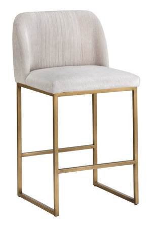 Modern European furniture - Ruched-Back Fabric Counter Stool - www.oroa.com