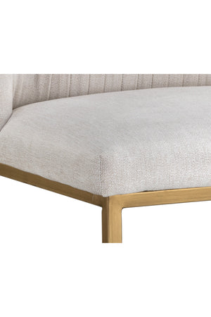 Modern European furniture - Ruched-Back Fabric Counter Stool - www.oroa.com