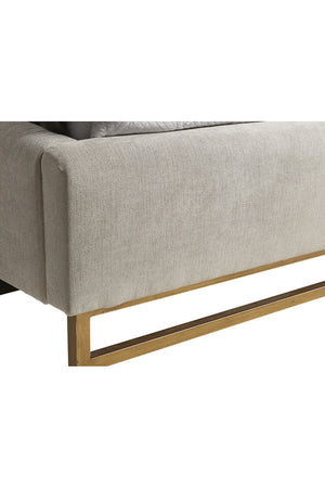 Modern European furniture - Gray Ruched Headboard Bed - www.oroa.com