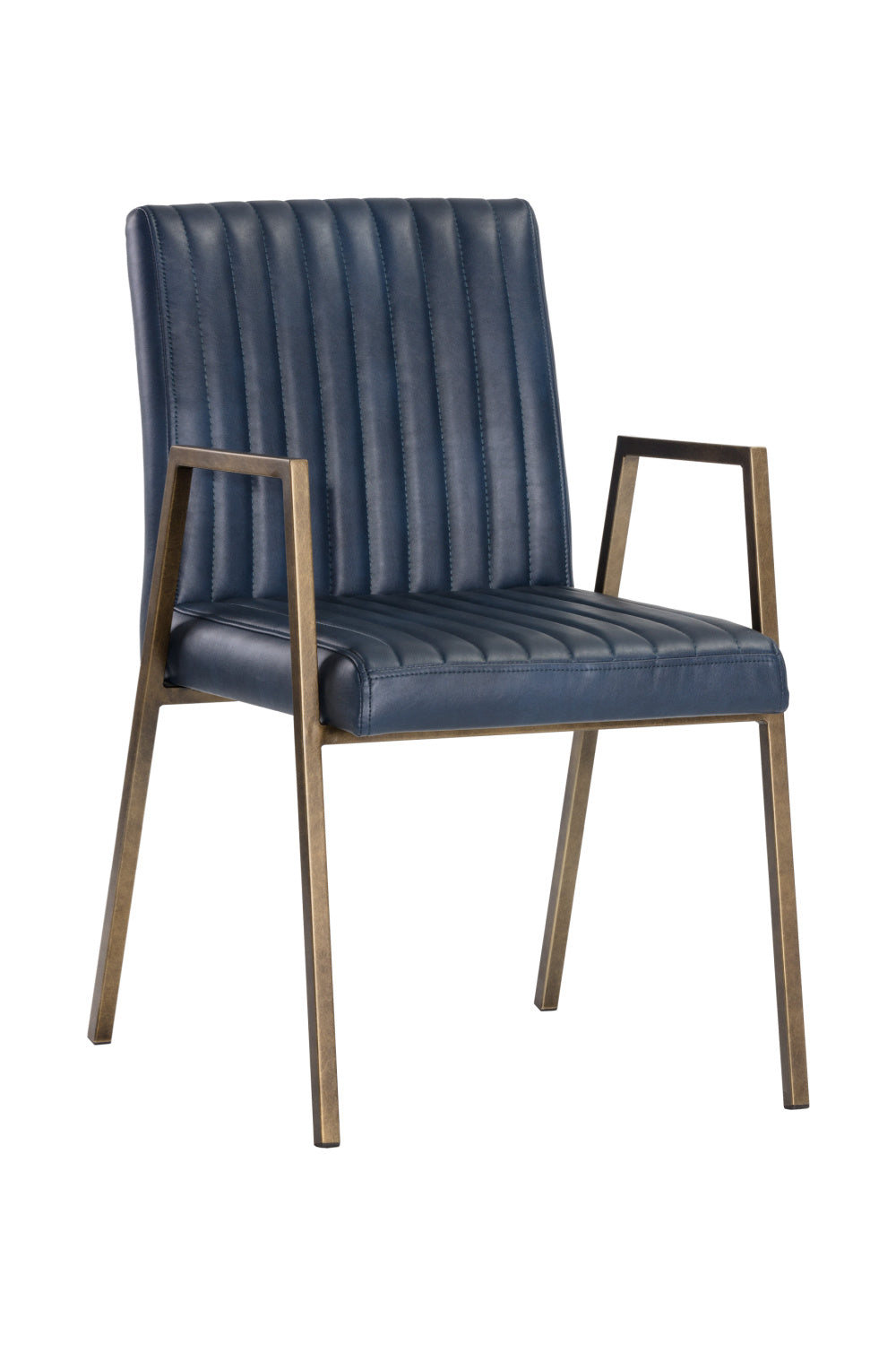 Modern European furniture - Channeled Leather Look Dining Chair - www.oroa.com