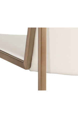 Modern European furniture - Cream Leather Look Dining Chairs (2) - www.oroa.com