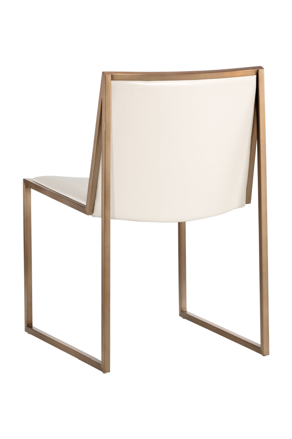 Modern European furniture - Cream Leather Look Dining Chairs (2) - www.oroa.com