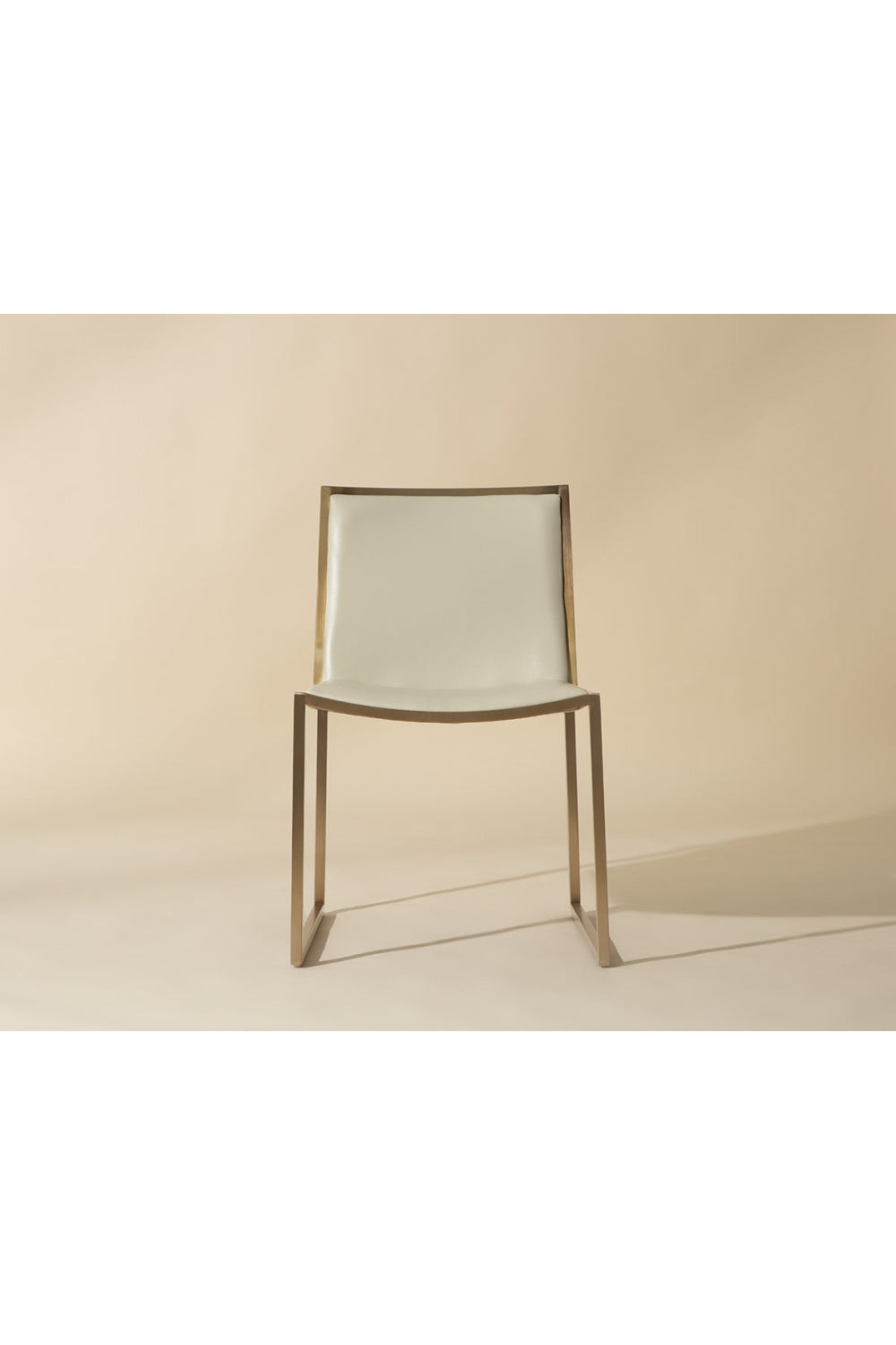 Modern European furniture - Cream Leather Look Dining Chairs (2) - www.oroa.com