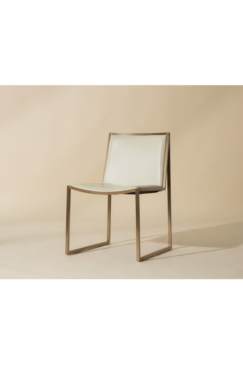 Modern European furniture - Cream Leather Look Dining Chairs (2) - www.oroa.com