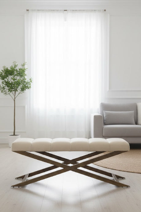 Modern European furniture - Channel Tufted Bench - www.oroa.com