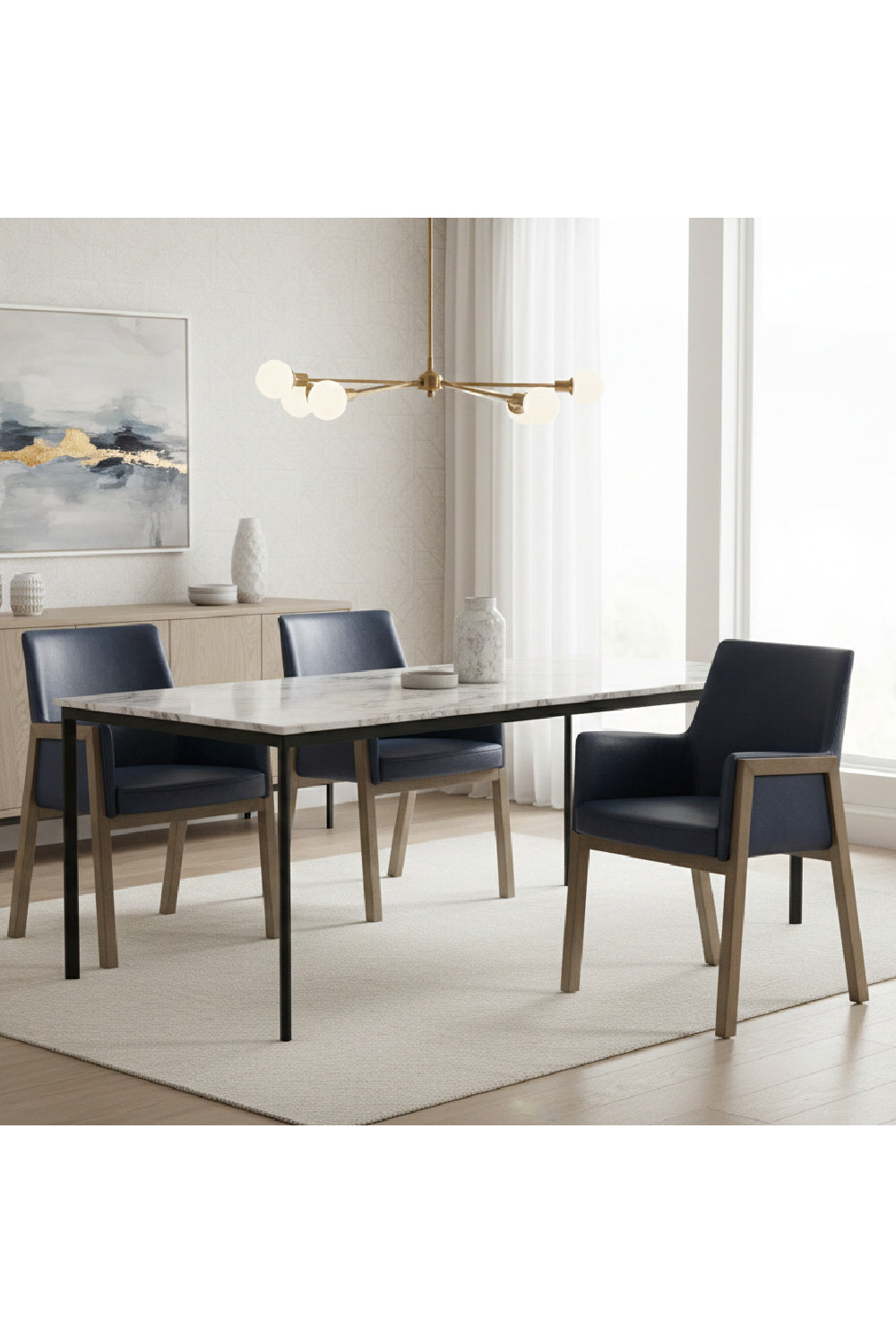 Modern European furniture - Leather Look Dining Armchair - www.oroa.com