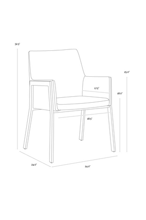 Modern European furniture - Leather Look Dining Armchair - www.oroa.com