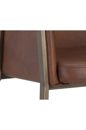 Modern European furniture - Leather Look Dining Armchair - www.oroa.com