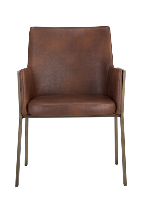 Modern European furniture - Leather Look Dining Armchair - www.oroa.com
