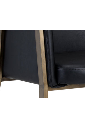 Modern European furniture - Leather Look Dining Armchair - www.oroa.com