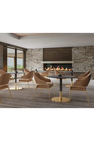   Modern European furniture - Round Black Marble Bistro Table  - www.oroa.com | Oroa.com