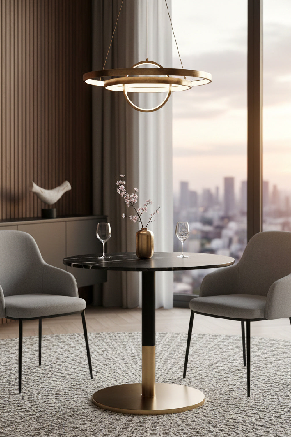   Modern European furniture - Round Black Marble Bistro Table  - www.oroa.com | Oroa.com
