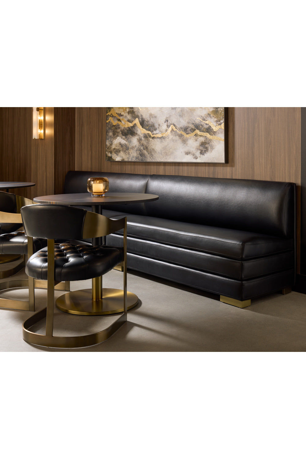   Modern European furniture - Round Black Marble Bistro Table  - www.oroa.com | Oroa.com